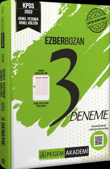 2022 KPSS Genel Kültür Genel Yetenek Ezberbozan 3 Deneme - Kolektif