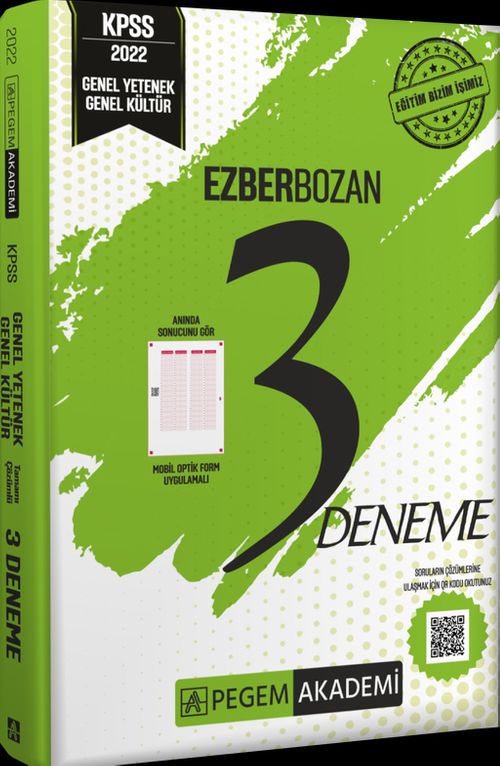 2022 KPSS Genel Kültür Genel Yetenek Ezberbozan 3 Deneme