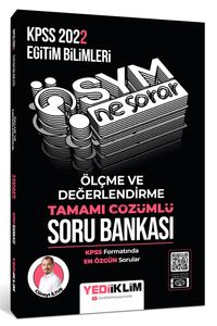 2022 KPSS Eğitim Bilimleri Ösym Ne Sorar Ölçme ve Değerlendirme Tamamı Çözümlü Soru Bankası