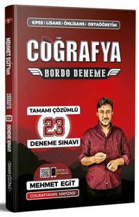 2022 KPSS Coğrafya Tamamı Çözümlü 23 Bordo Deneme Sınavı 