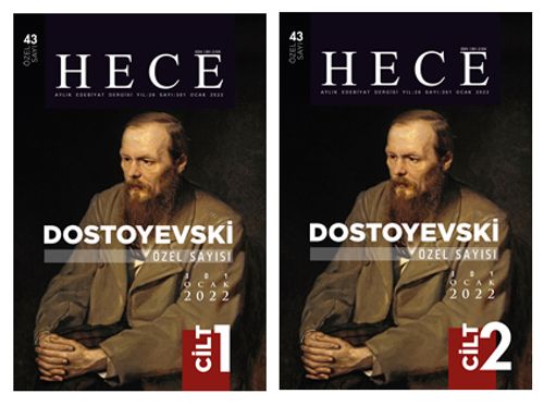 Sayı:301 Ocak 2022 Hece Aylık Edebiyat Dergisi Özel Sayısı:43 (2 Cilt) (Dostoyevski Özel Sayısı)