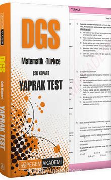 2022 DGS Matematik-Türkçe Çek Kopar Yaprak Test - Kolektif
