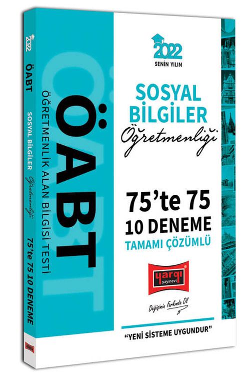 2022 ÖABT Sosyal Bilgiler Öğretmenliği 75te 75 Tamamı Çözümlü 10 Deneme