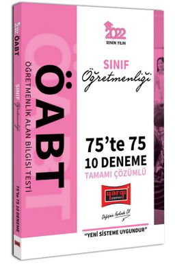2022 ÖABT Sınıf Öğretmenliği 75te 75 Tamamı Çözümlü 10 Deneme