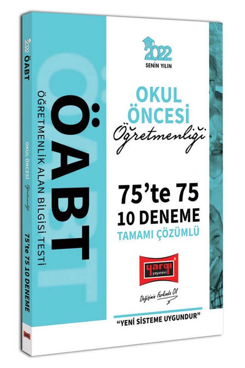 2022 ÖABT Okul Öncesi Öğretmenliği 75te 75 Tamamı Çözümlü 10 Deneme