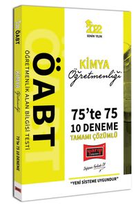 2022 ÖABT Kimya Öğretmenliği 75te 75 Tamamı Çözümlü 10 Deneme