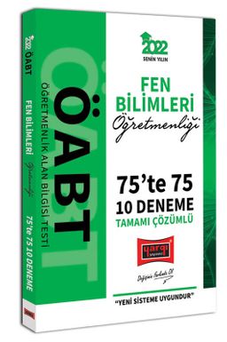 2022 ÖABT Fen Bilimleri Öğretmenliği 75te 75 Tamamı Çözümlü 10 Deneme