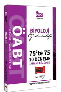 2022 ÖABT Biyoloji Öğretmenliği 75te 75 Tamamı Çözümlü 10 Deneme 