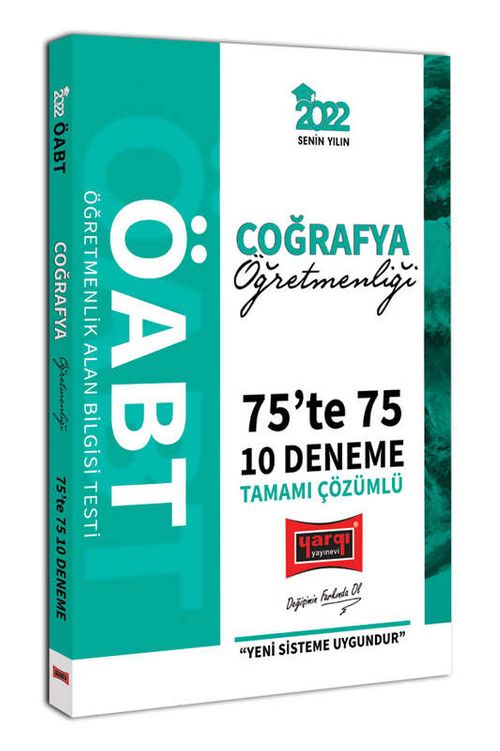 2022 ÖABT Coğrafya Öğretmenliği 75te 75 Tamamı Çözümlü 10 Deneme 