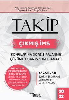 Takip Çıkmış İcra Müdürlüğü Sınavı Konularına Göre Sıralanmış  Çözümlü Çıkmış Soru Bankası - Kolektif