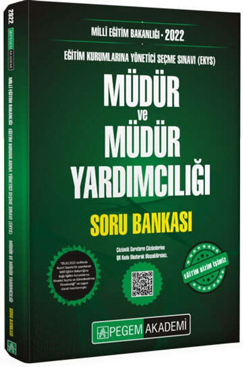2022 Milli Eğitim Bakanlığı Eğitim Kurumlarına Yönetici Seçme Sınavı (EKYS) Müdür ve Müdür Yardımcılığı Soru Bankası