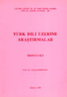 Türk Dili Üzerine Araştırmalar 1.Cilt