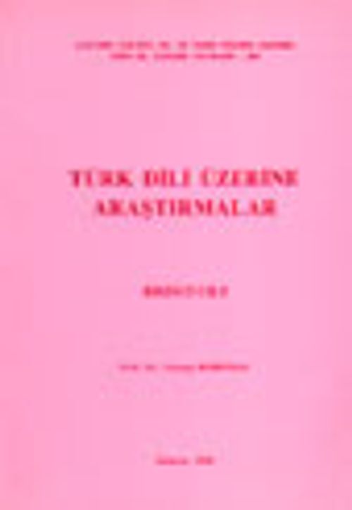 Türk Dili Üzerine Araştırmalar 1.Cilt
