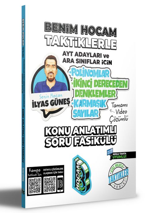 2024 AYT Adayları ve Ara Sınıflar İçin Taktiklerle Polinomlar - İkinci Dereceden Denklemler - Karmaşık Sayılar Konu Anlatımlı Soru Fasikülü 