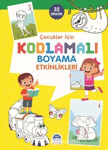 Çocuklar İçin Kodlamalı Boyama Etkinlikleri (Sarı) (32 Etkinlik) - Kolektif