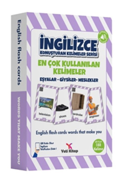 İngilizce Kelime  Kartları Eşyalar-Giysiler-Meslekler