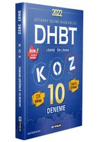 2022 DHBT Koz Lisans Önlisans Tamamı Çözümlü 10 Deneme  
