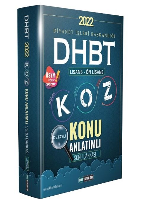 DHBT Koz Lisans Önlisans Konu Anlatımlı Soru Bankası  