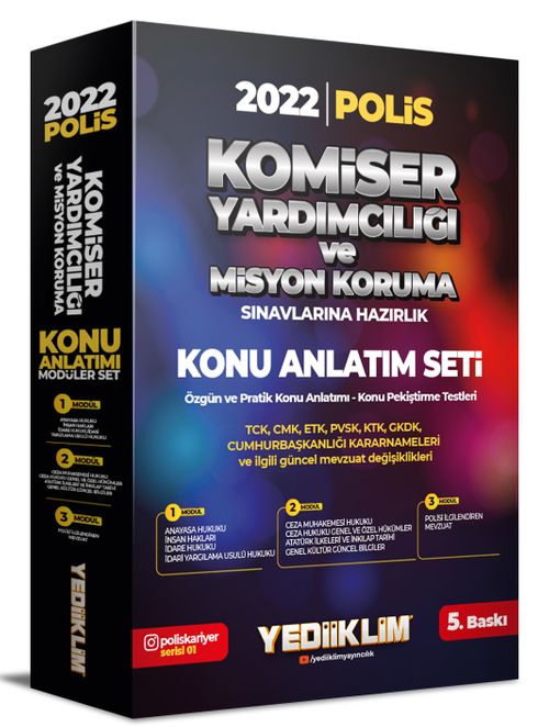 2022 Komiser Yardımcılığı ve Misyon Koruma Sınavlarına Hazırlık Konu Anlatımlı Modüler Set
