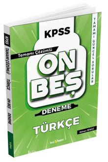 2022 KPSS Türkçe Tamamı Çözümlü 15 Deneme - Taner Özdemir