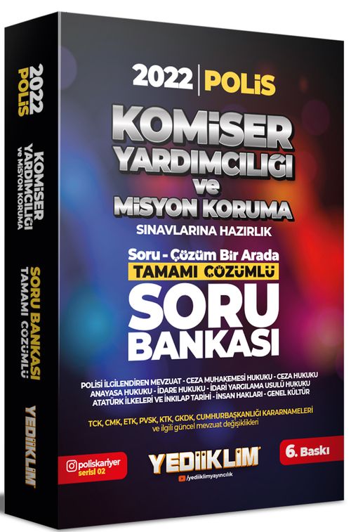 2022 Komiser Yardımcılığı ve Misyon Koruma Sınavlarına Hazırlık Tamamı Çözümlü Soru Bankası 