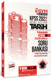 2022 KPSS Genel Kültür Ösym Ne Sorar Tarih Tamamı Video Çözümlü Soru Bankası - Selami Yalçın