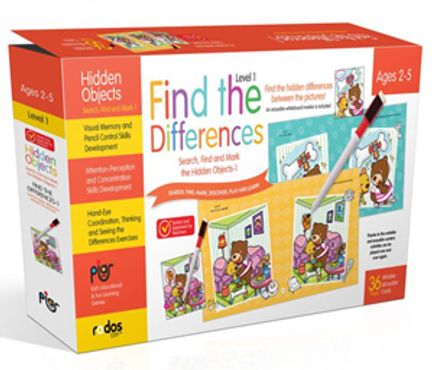 Find the Differences-1 (Level 1) - Search, Find and Mark the Hidden Objects-1 - Ages 2-5