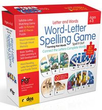 Letter and Words - Word-Letter Spelling Game - Forming First Words - 87 Pieces Puzzle - Ages 4-8
