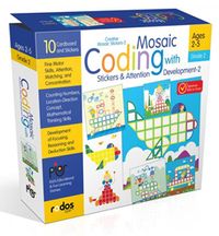 Mosaic Coding with Stickers-Attention Development-2 - Grade-Level 2 - Creative Mosaic Stickers-2 - Ages 2-5