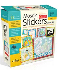 Mosaic Stickers Game Set - Mosaic Coding with Stickers and Attention Development-3 - Level 3 - Ages 4-7