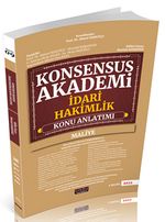 Konsensus Akademi İdari Hakimlik Maliye Konu Anlatımı 