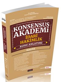 Konsensus Akademi İdari Hakimlik Maliye Konu Anlatımı 