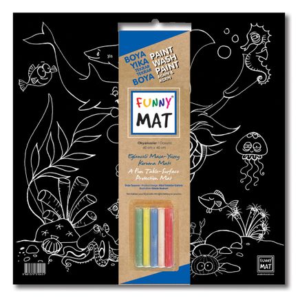 Funny Mat - Black Okyanus (Tebeşirli)