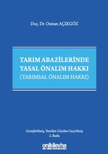 Tarım Arazilerinde Yasal Önalım Hakkı