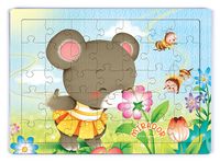 Mirador Çiçekleri Kokluyor Ahşap Puzzle 35 Parça (XXXV-45)