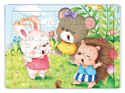 Mirador ve Arkadaşları Eğleniyor Ahşap Puzzle 35 Parça (XXXV-43)