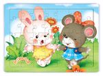 Mirador ve Tavşan Bebek Ahşap Puzzle 35 Parça (XXXV-38)