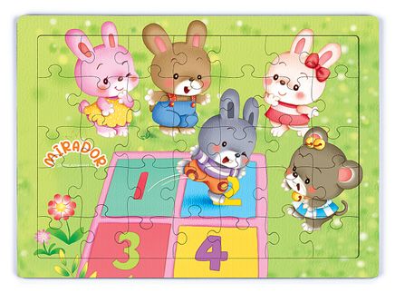 Mirador Çimenlerde Oynuyor Ahşap Puzzle 35 Parça (XXXV-29)