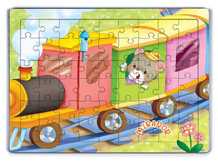 Miradorun Tren Yolculuğu Ahşap Puzzle 54 Parça (LIV-41)