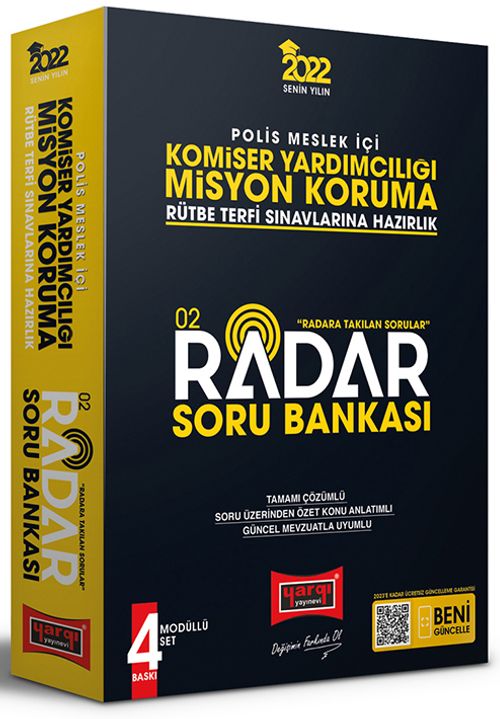 2022 Polis Meslek İçi Komiser Yardımcılığı Misyon Koruma Radar Soru Bankası
