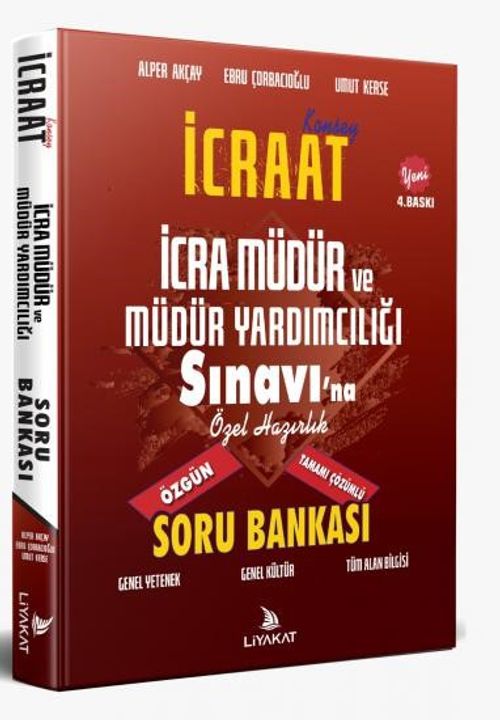 Konsey İcraat İcra Müdür ve Müdür yardımcılığı Sınavına Özel Hazırlık Tamamı Çözümlü Soru Bankası 