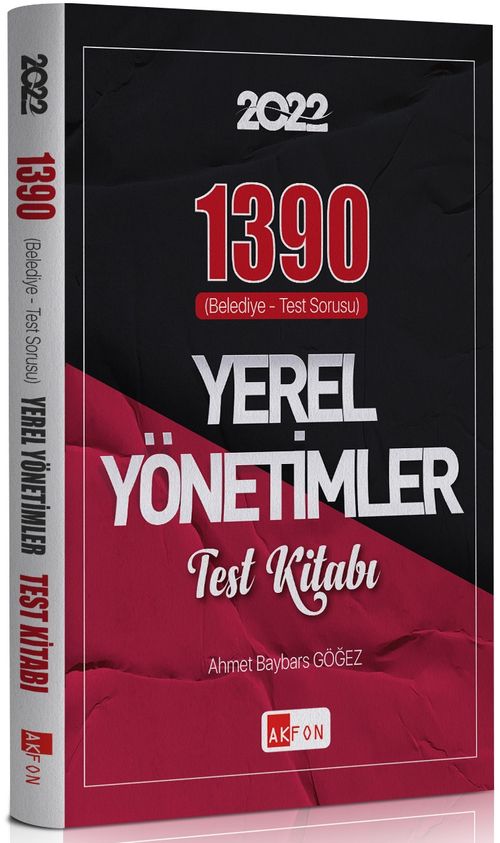 Yerel Yönetimler Test Kitabı & 1390 Belediye Test Sorusu