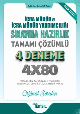 İcra Müdür ve İcra Müdür Yardımcılığı Sınavına Hazırlık Tamamı Çözümlü 4 Deneme