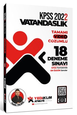 2022 KPSS Atölye Serisi Vatandaşlık Tamamı Video Çözümlü 18 Deneme Sınavı 