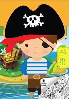 Korsan Maceraları Taçlı Boyama Kitabı