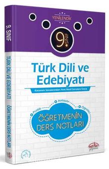 9. Sınıf Türk Dili ve Edebiyatı Öğretmenin Ders Notları