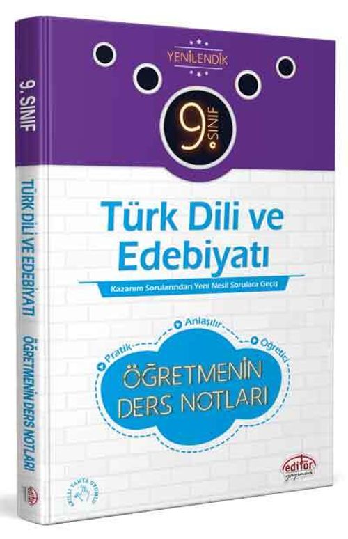 9. Sınıf Türk Dili ve Edebiyatı Öğretmenin Ders Notları