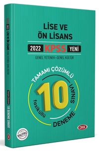 2022 KPSS Lise ve Ön Lisans Tamamı Çözümlü 10 Fasikül Deneme Sınavı