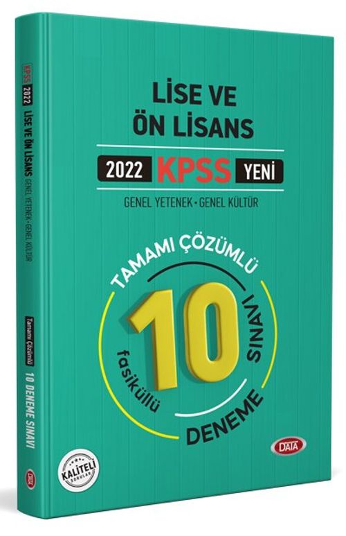 2022 KPSS Lise ve Ön Lisans Tamamı Çözümlü 10 Fasikül Deneme Sınavı
