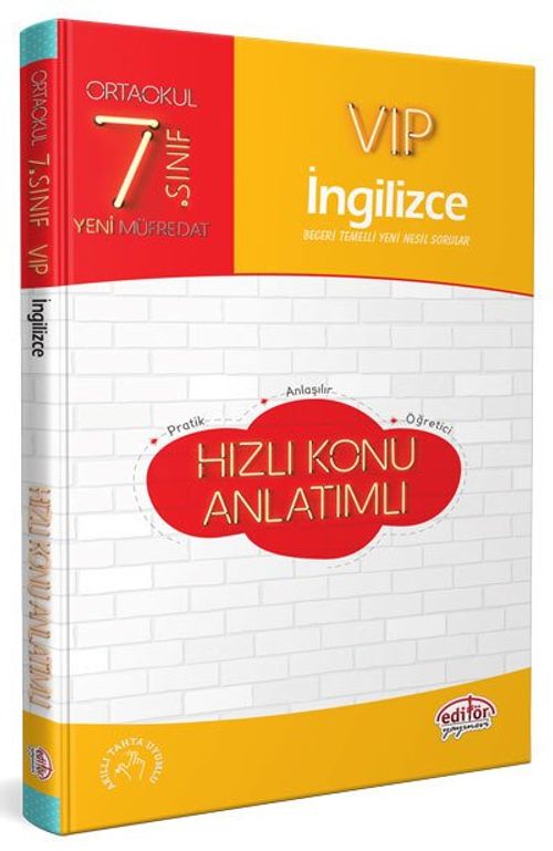7. Sınıf VIP İngilizce Hızlı Konu Anlatımlı